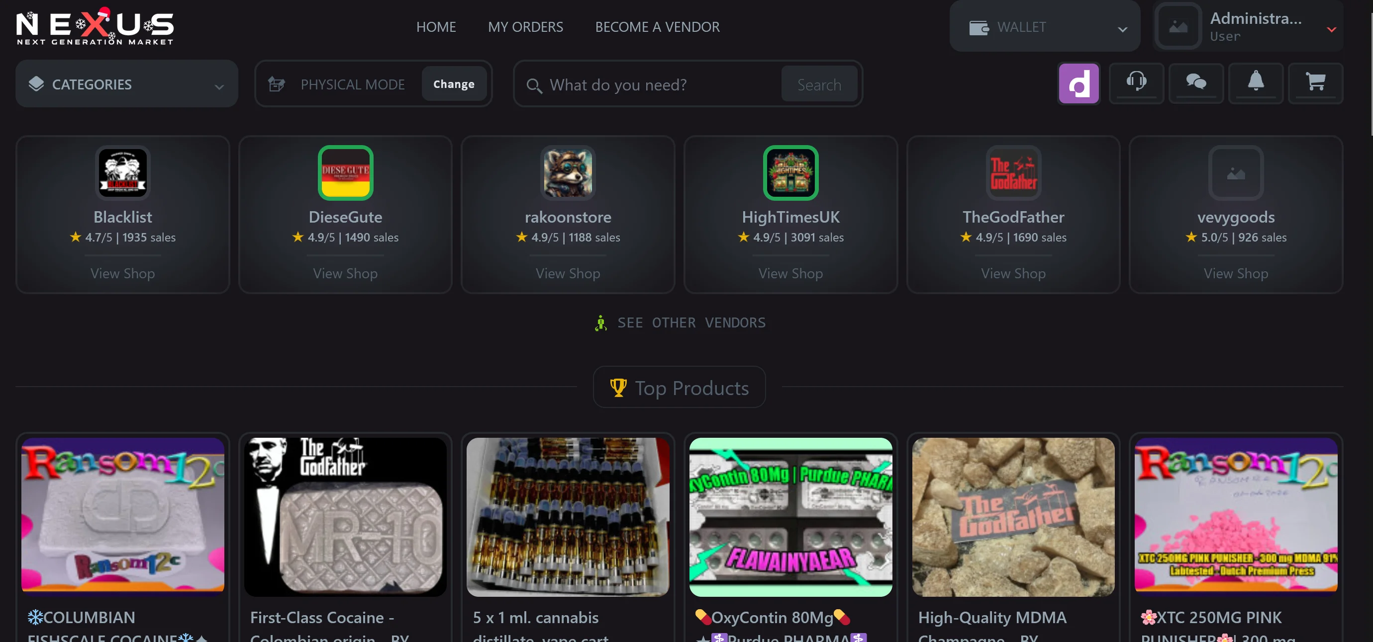 Nexus Market links